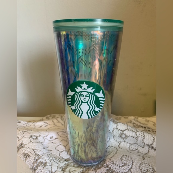 NWOT Venti Starbucks Iridescent Mermaid Scale Cold Cup - Picture 1 of 4